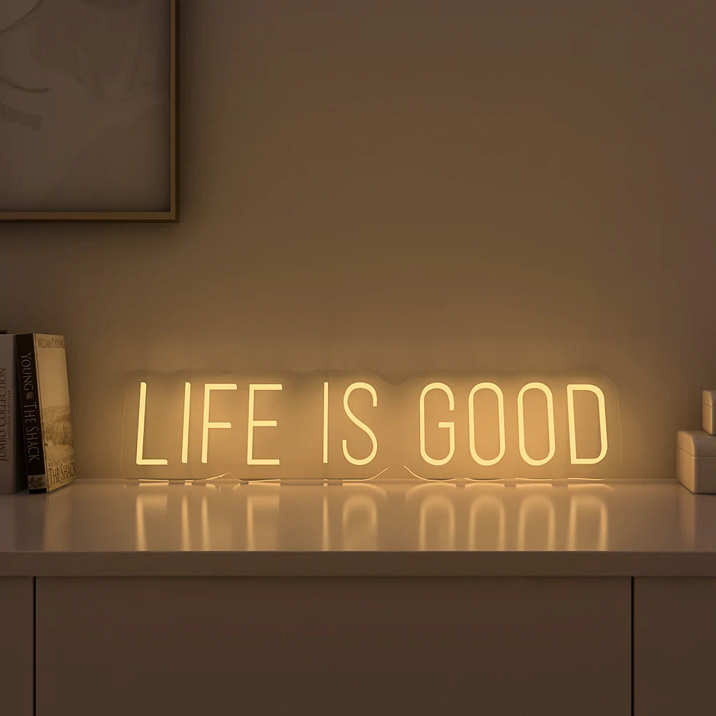 Life is Good Text Neon LED Light