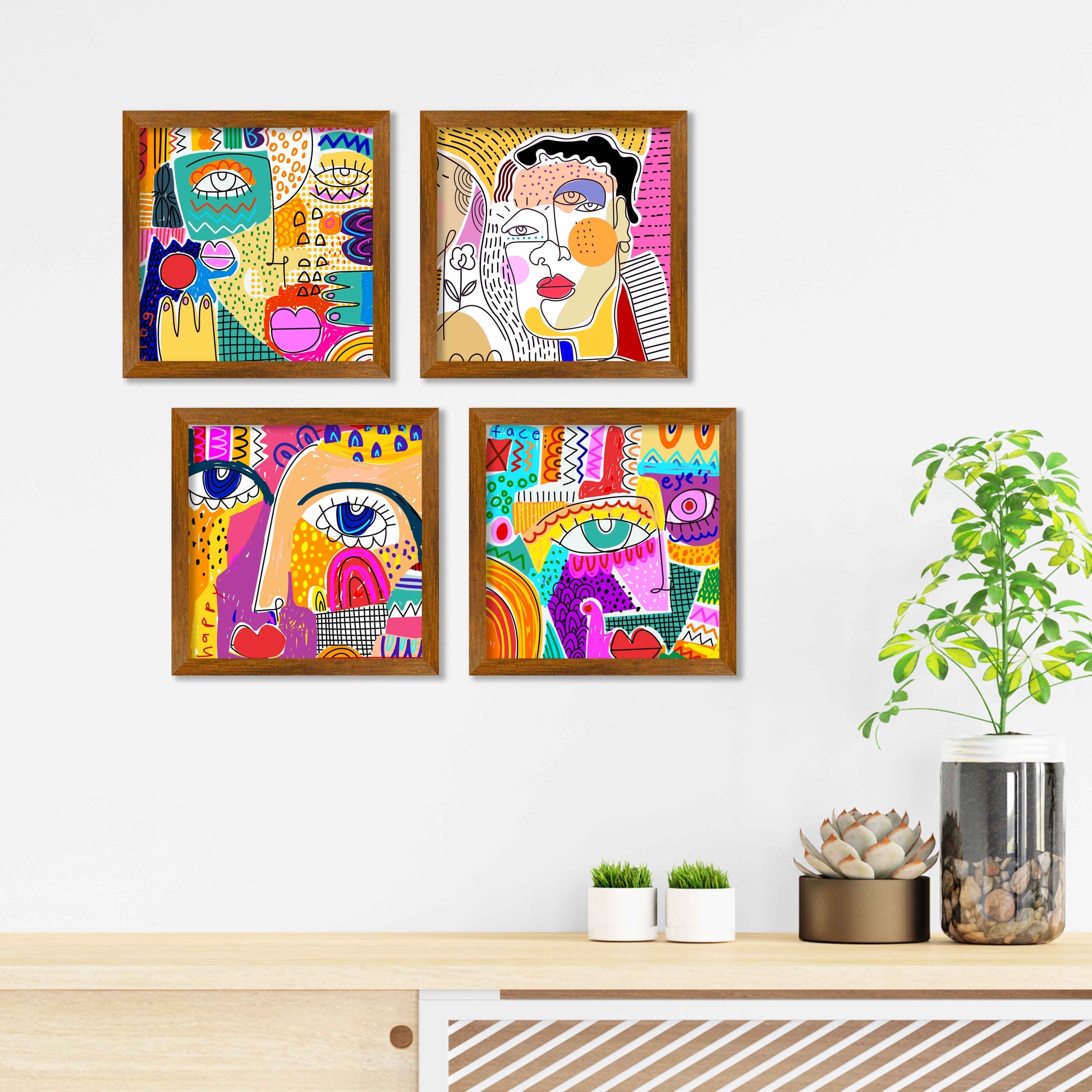 Line Art Wall Frame Set of Four