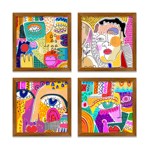 Line Art Wall Frame Set of Four