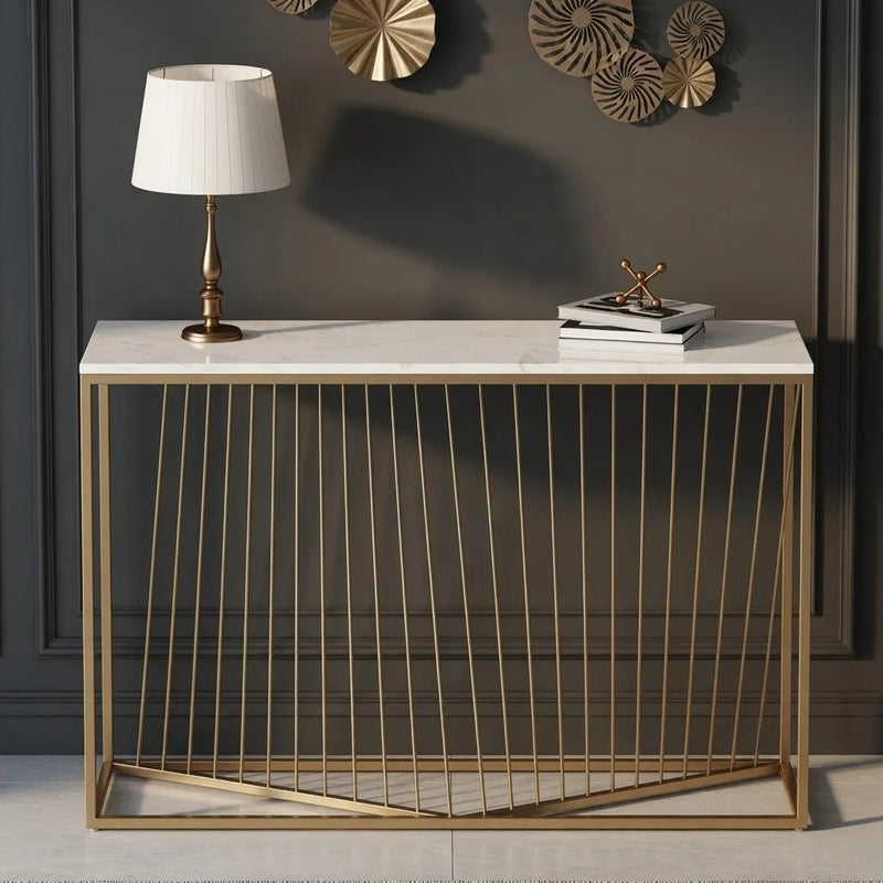 linear-design-golden-metal-stand-console-marble-table