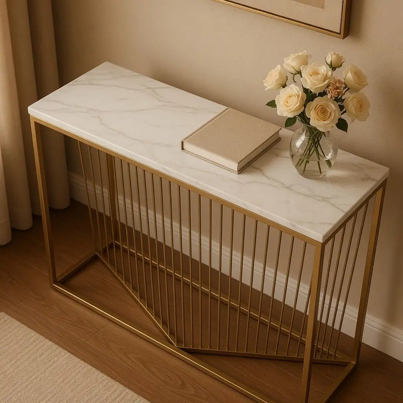 linear-design-golden-metal-stand-console-marble-table