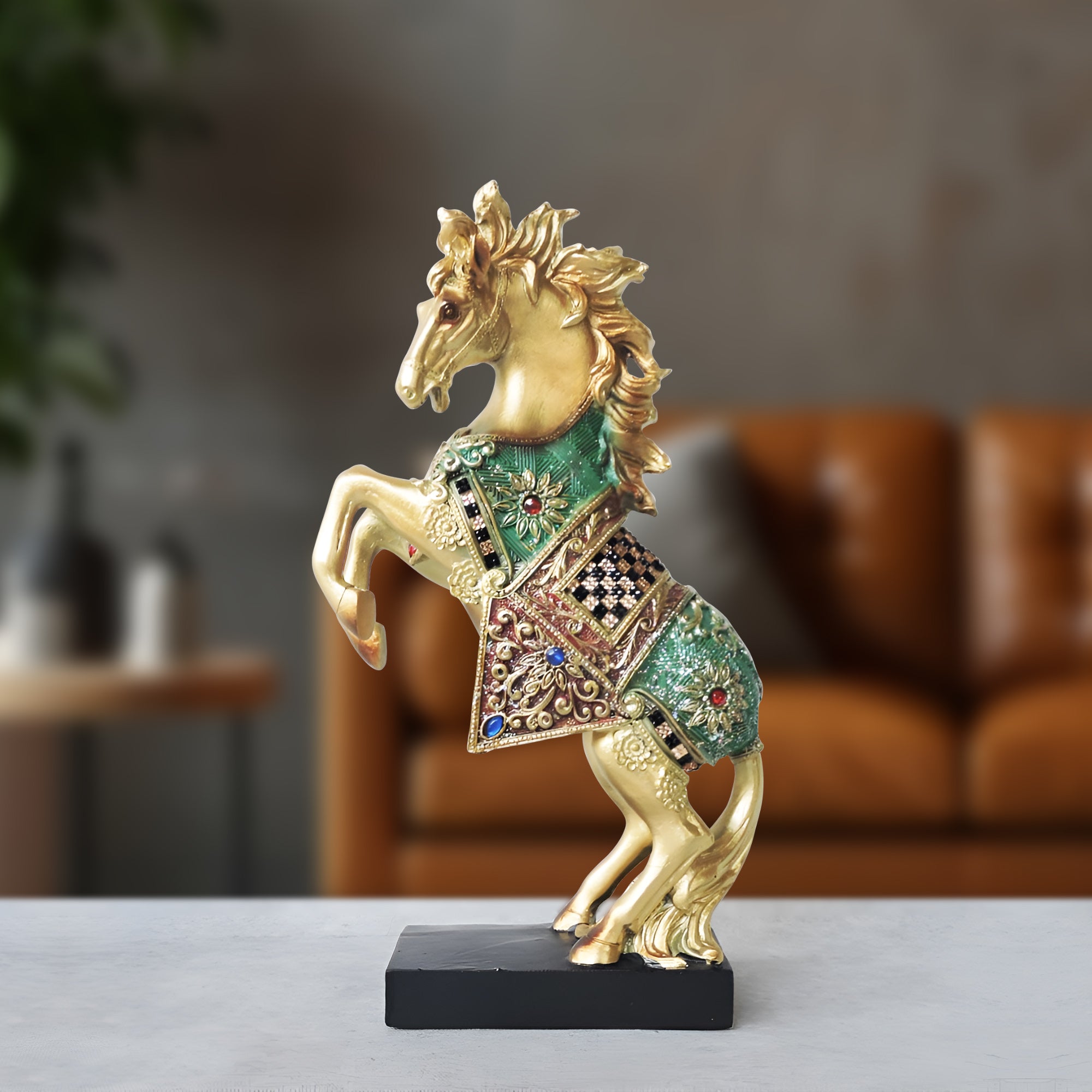 Linga Horse Resin Showpiece
