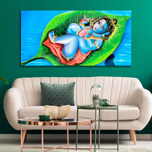 Little Krishna Abstract Wall Painting