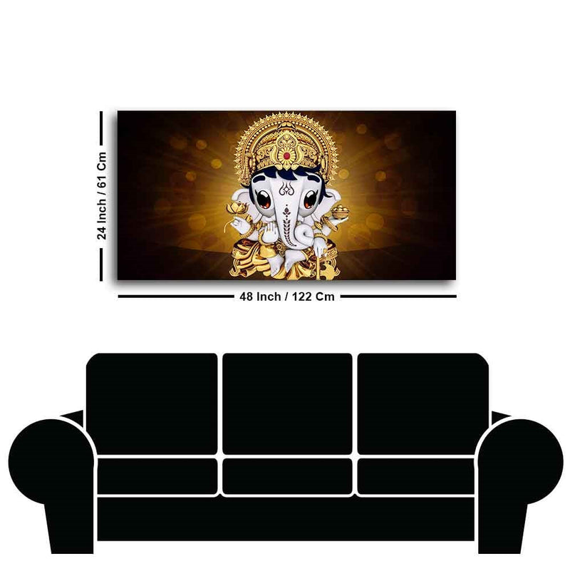 Little Lord Ganesha Premium Wall Painting