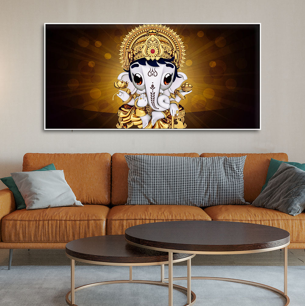 Little Lord Ganesha Premium Wall Painting