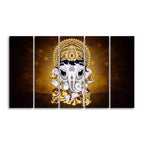 Little Lord Ganesha Premium Wall Painting of Five Pieces