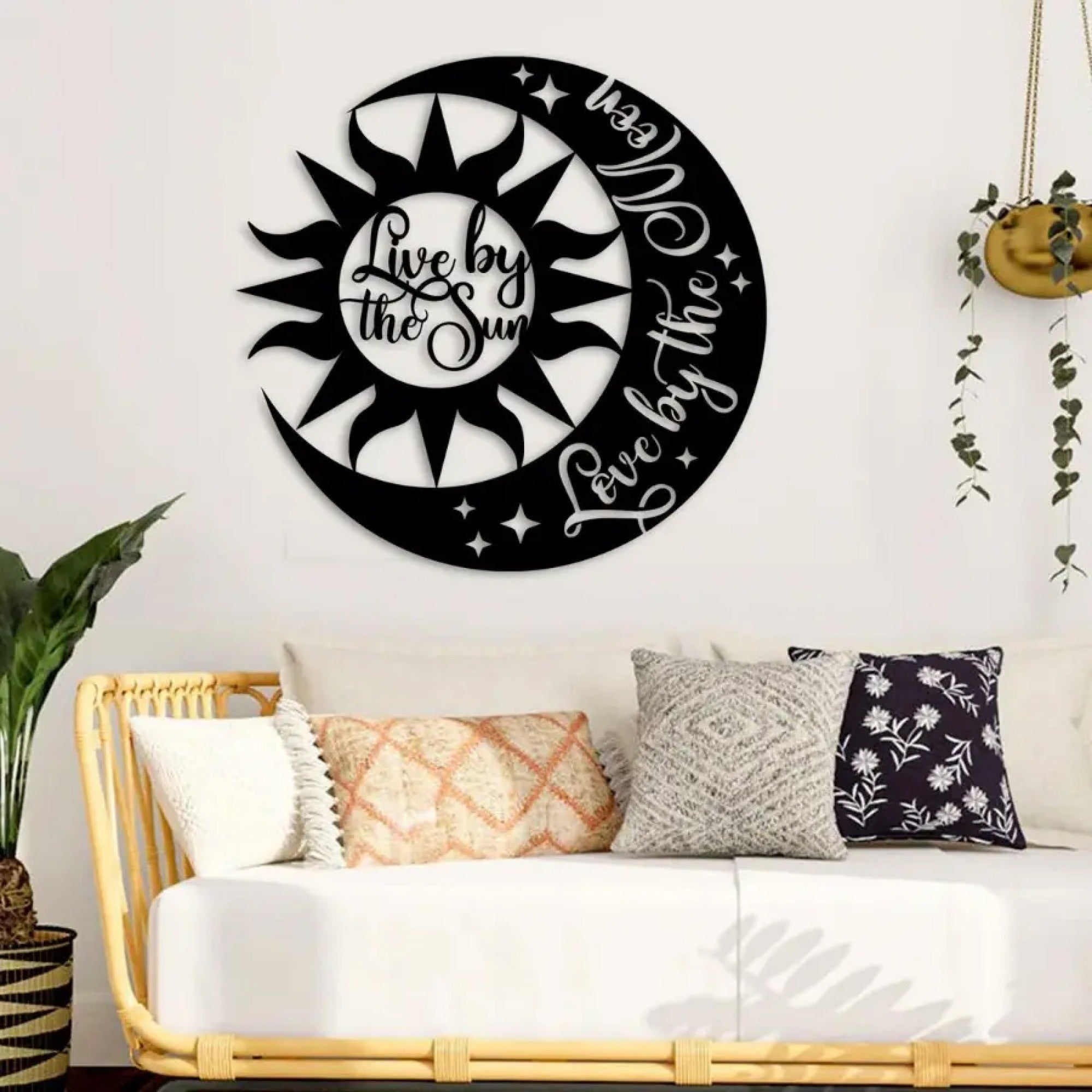 Live by the Sun Love by the Moon Metal Art Wall Decor