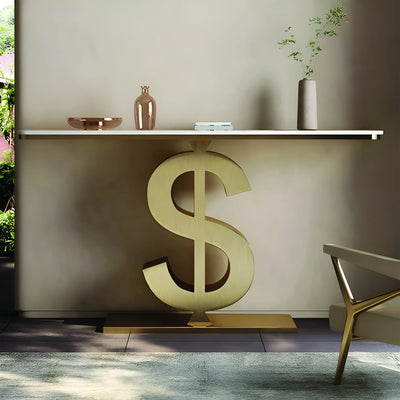 Luxury Dollar Symbol Console Table for Modern Homes