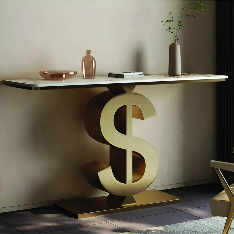 Luxury Dollar Symbol Console Table for Modern Homes