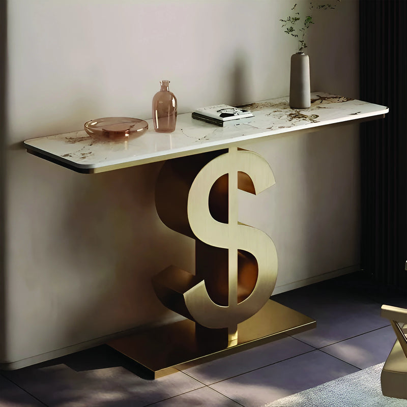 Luxury Dollar Symbol Console Table for Modern Homes