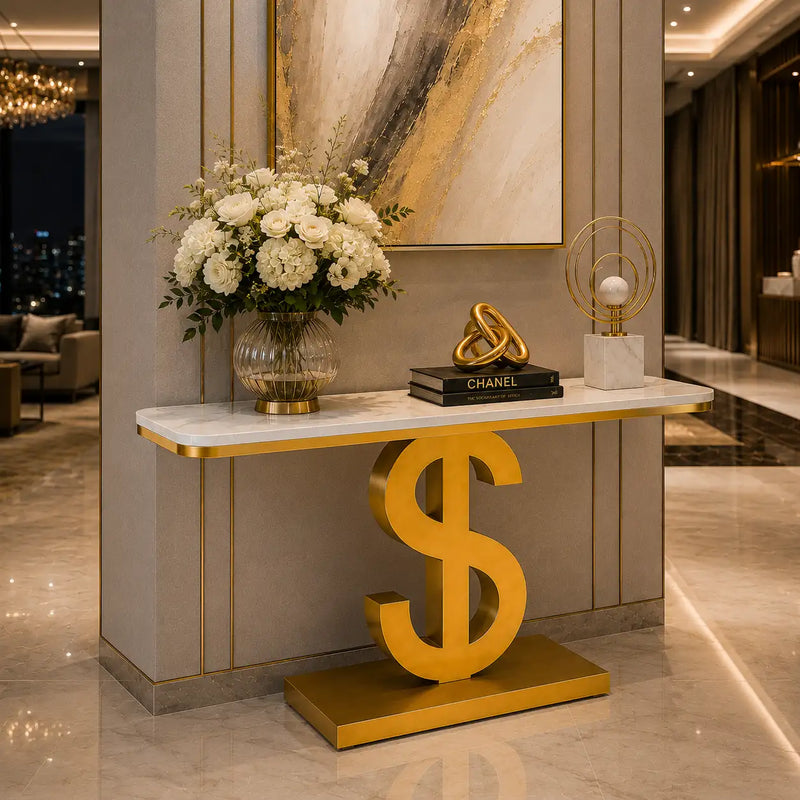 Luxury Dollar Symbol Console Table for Modern Homes