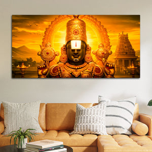 Lord Balaji Canvas Wall Painting for Home & Mandir