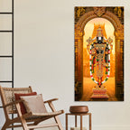 Lord Balaji Canvas Wall Painting | South Indian Temple Art for Home & Pooja Décor