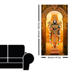 Lord Balaji Canvas Wall Painting | South Indian Temple Art for Home & Pooja Décor