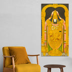 Lord Balaji Tirupati Canvas Painting | Venkateswara Wall Art for Home Decor