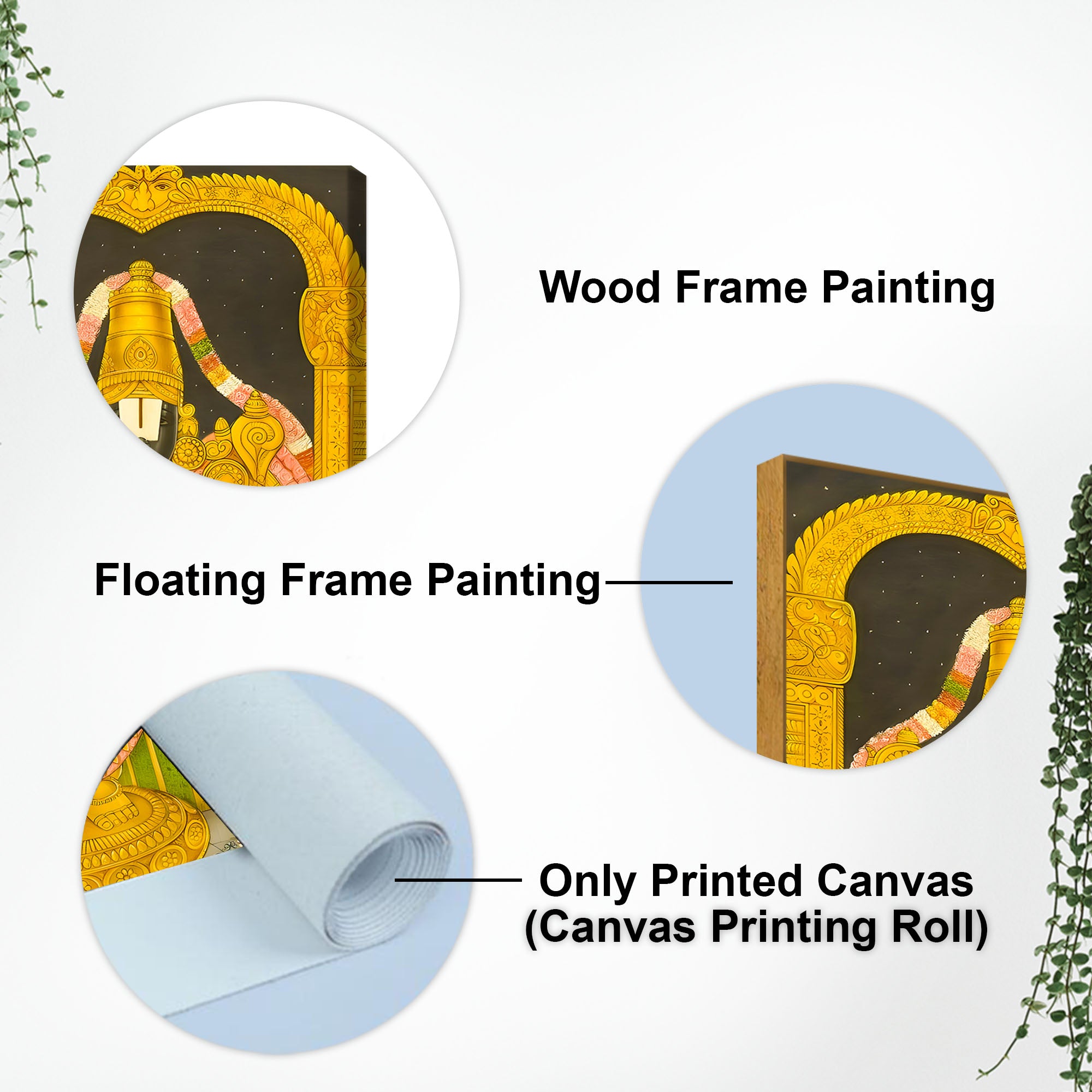 Lord Balaji Tirupati Canvas Painting | Venkateswara Wall Art for Home Decor