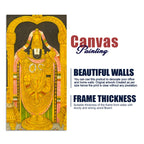 Lord Balaji Tirupati Canvas Painting | Venkateswara Wall Art for Home Decor