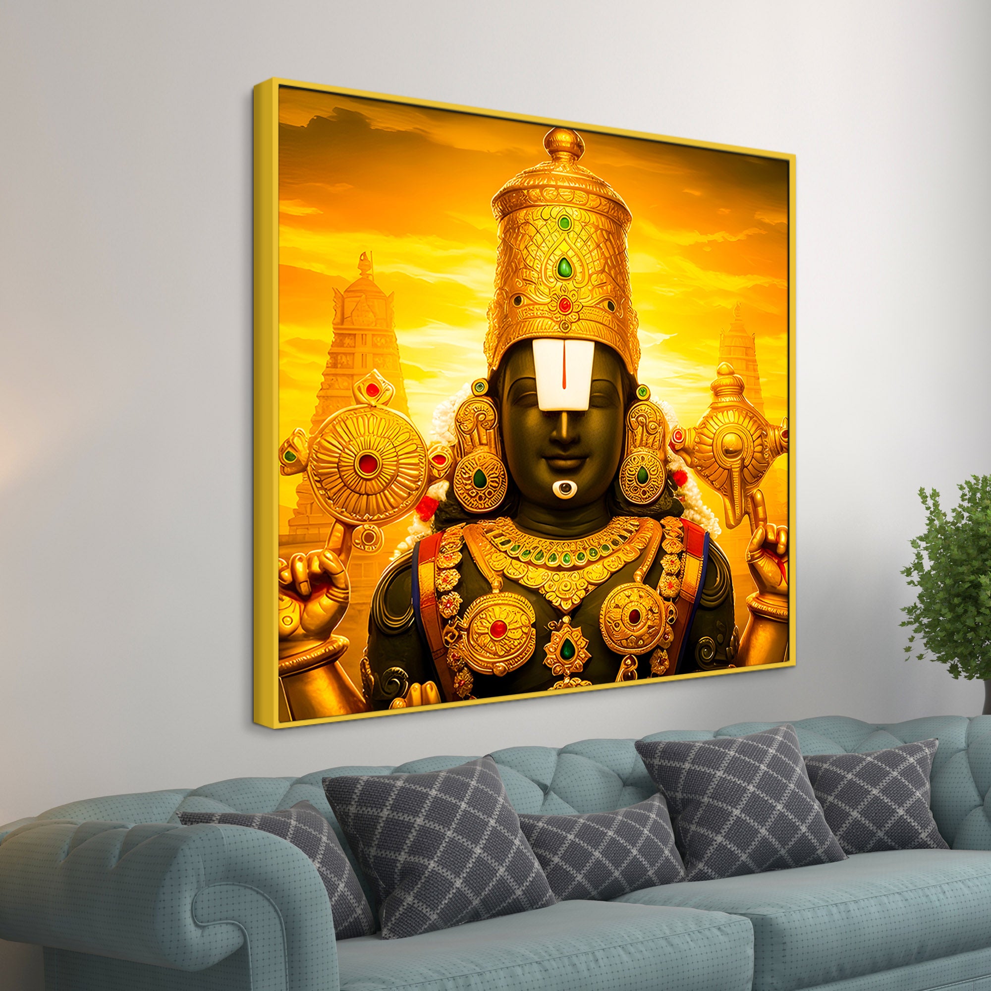 Lord Balaji Wall Painting for Living Room & Mandir