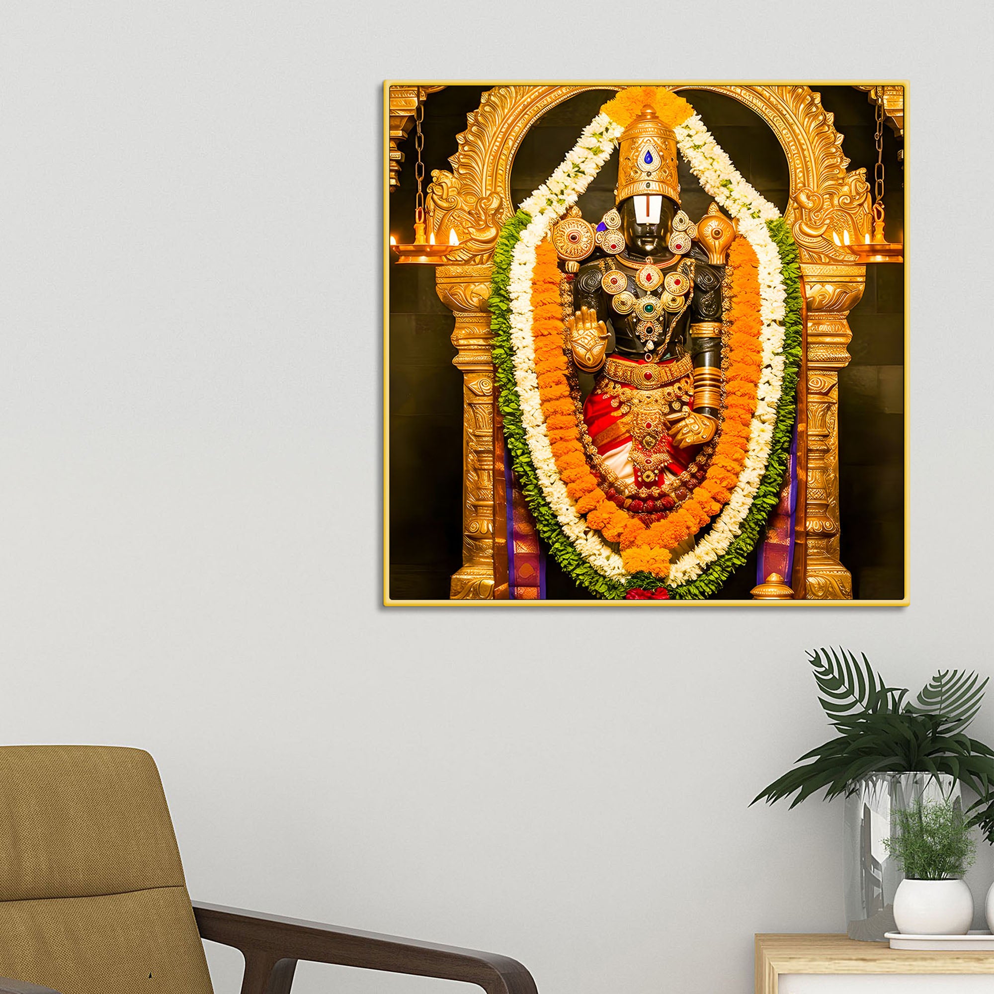 lord-balaji-wall-painting-for-mandir-living-room