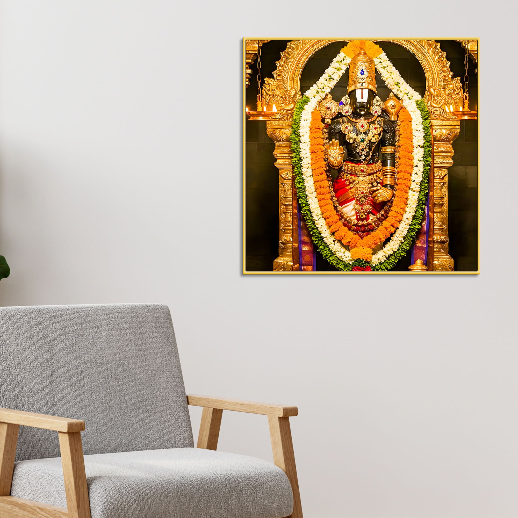 Lord Balaji Wall Painting for Mandir & Living Room