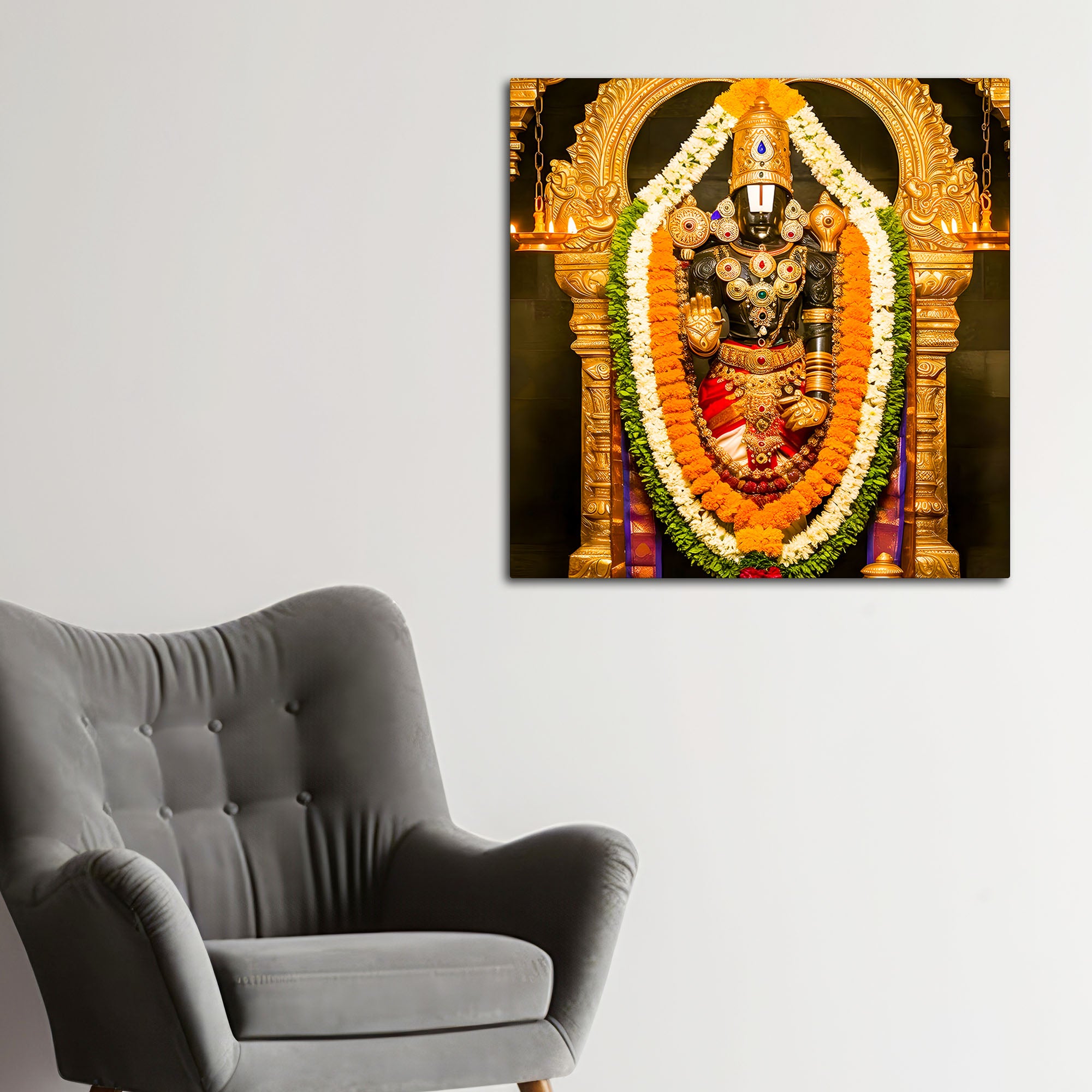 Lord Balaji Wall Painting for Mandir & Living Room