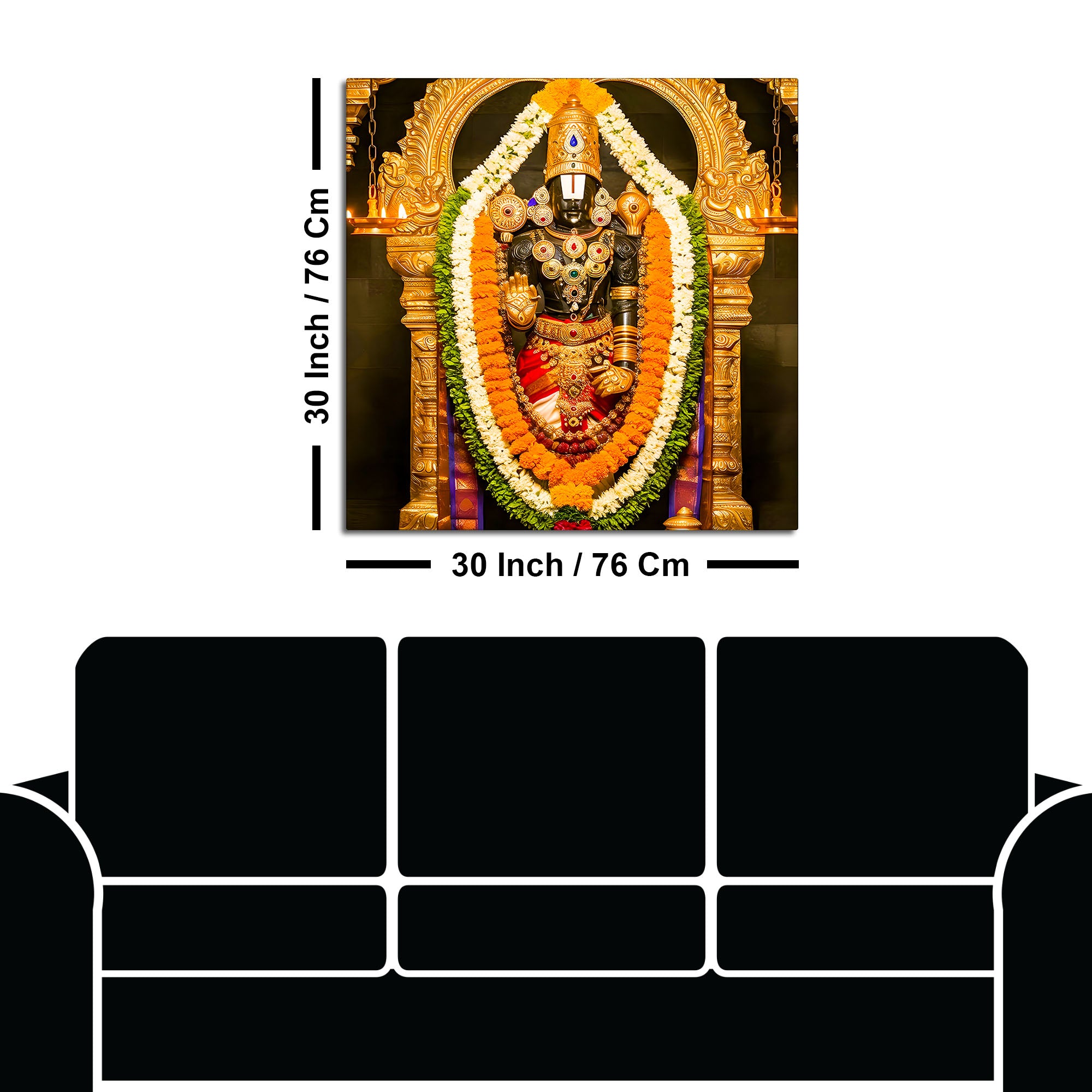 Lord Balaji Wall Painting for Mandir & Living Room