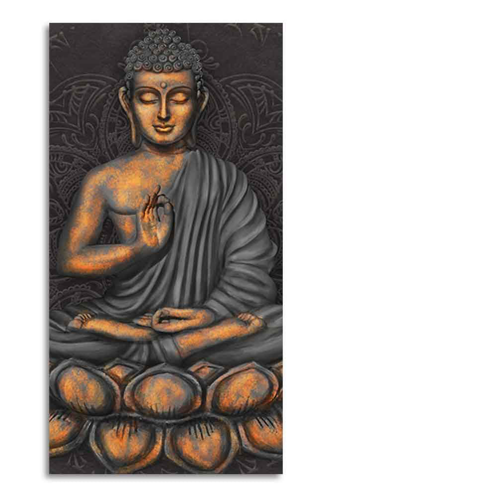 Lord Buddha in Forest  Premium Canvas Wall Painting