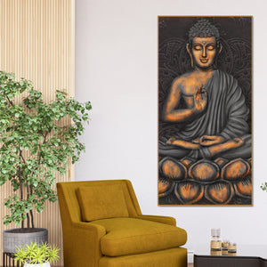 Lord Buddha in Forest  Premium Canvas Wall Painting