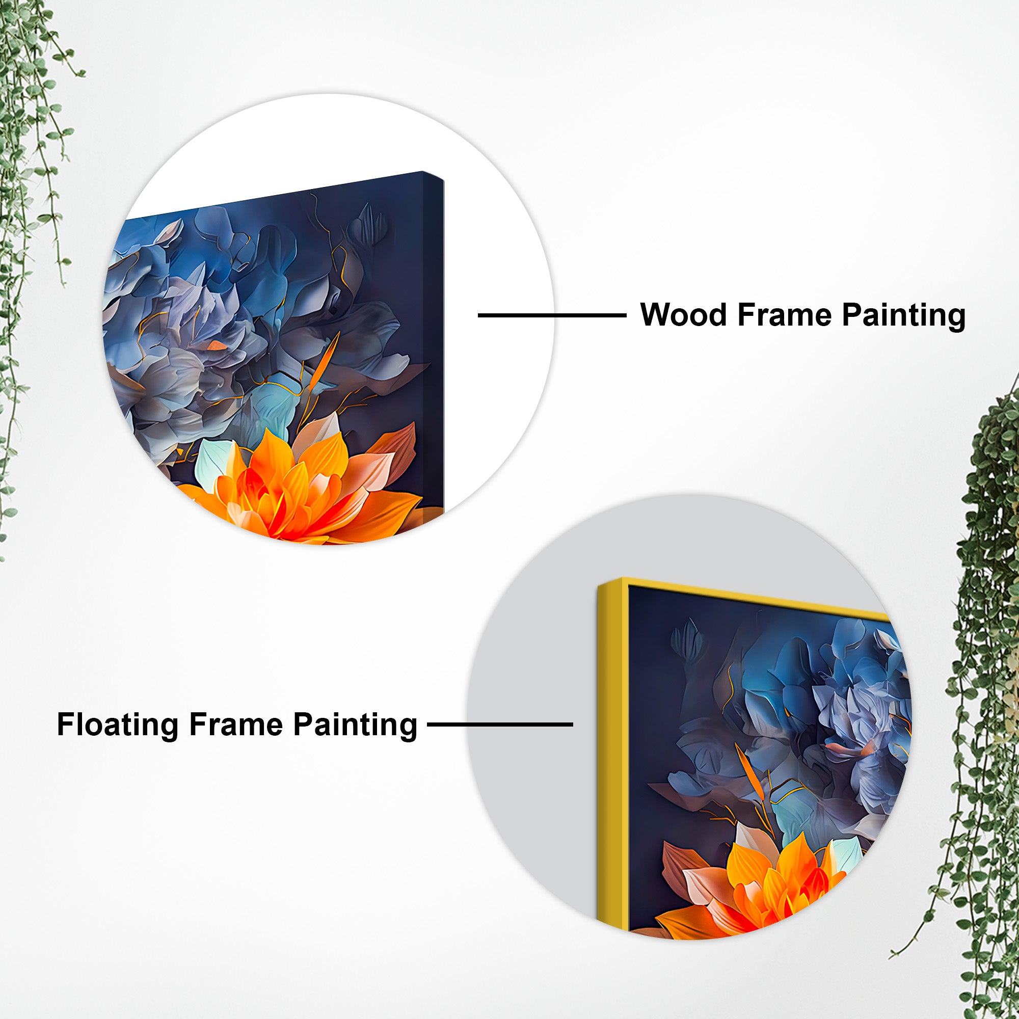 Lord Buddha Lotus Wall Painting for Spiritual Home Decoration