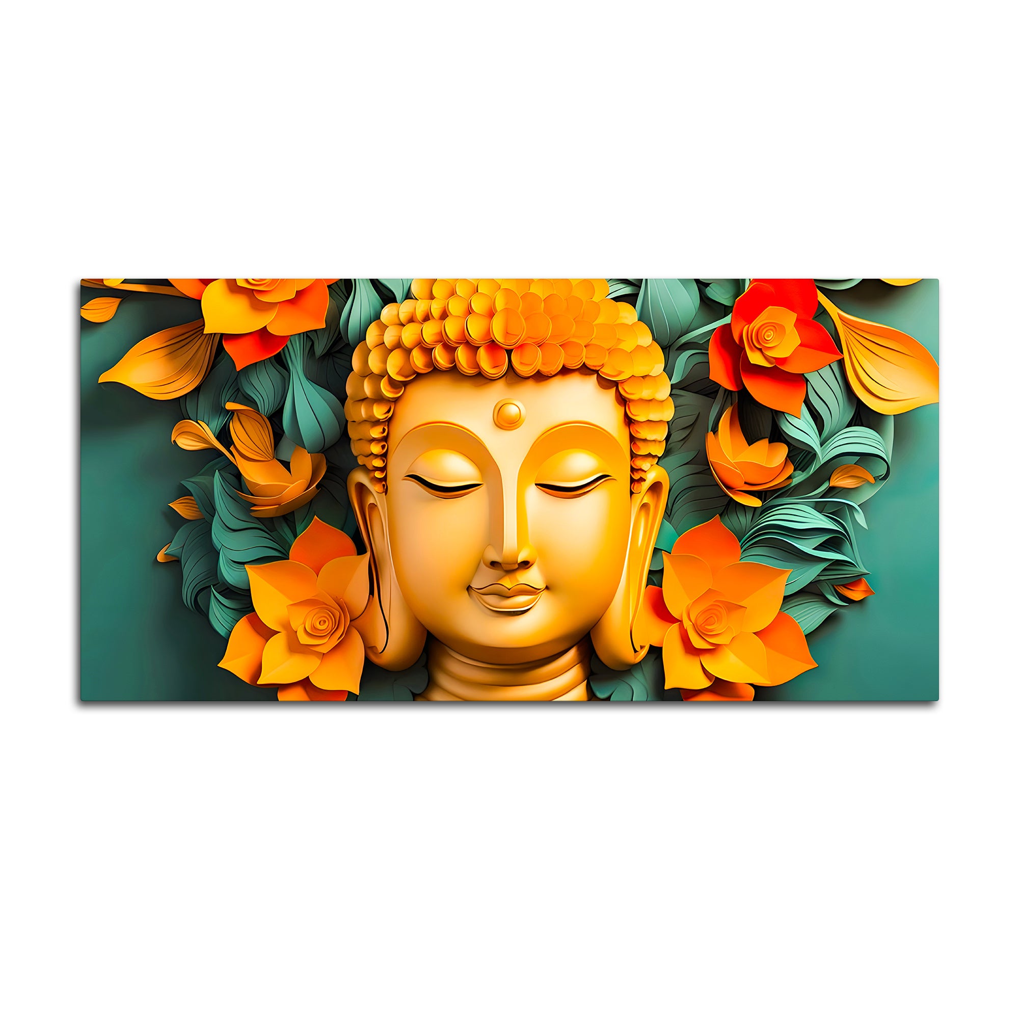 Lord Buddha Premium Canvas Wall Painting for Home & Office
