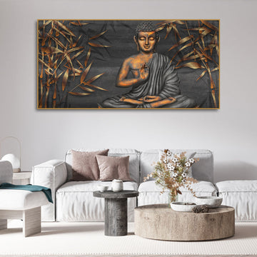 Lord Buddha Sitting Canvas Wall Painting