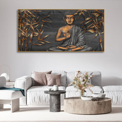 Lord Buddha Sitting Canvas Wall Painting