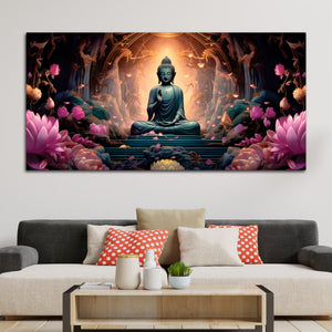 Lord Buddha Wall Painting – Modern Peaceful Home Decor