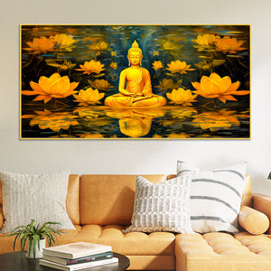 Lord Buddha Wall Painting for Peaceful Spaces