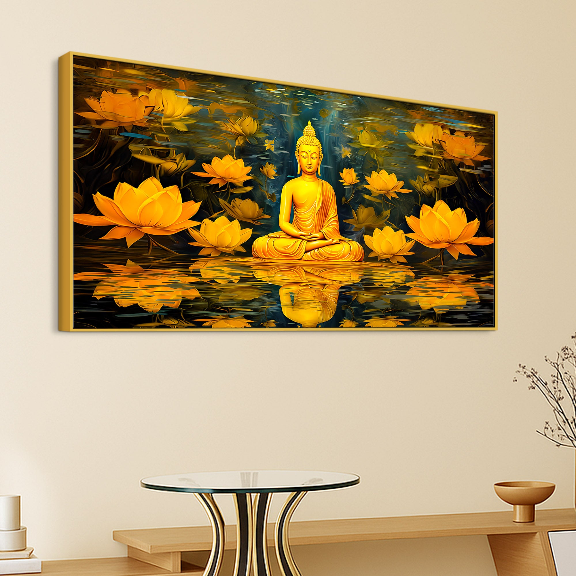 Lord Buddha Wall Painting for Peaceful Spaces