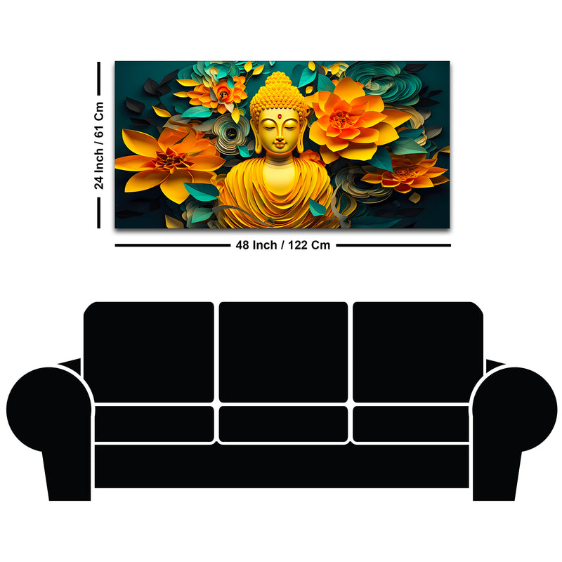 Lord Buddha Wall Painting for Premium Decor