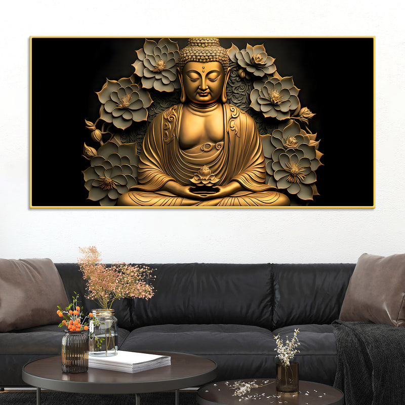 Lord Buddha Wall Painting on Canvas