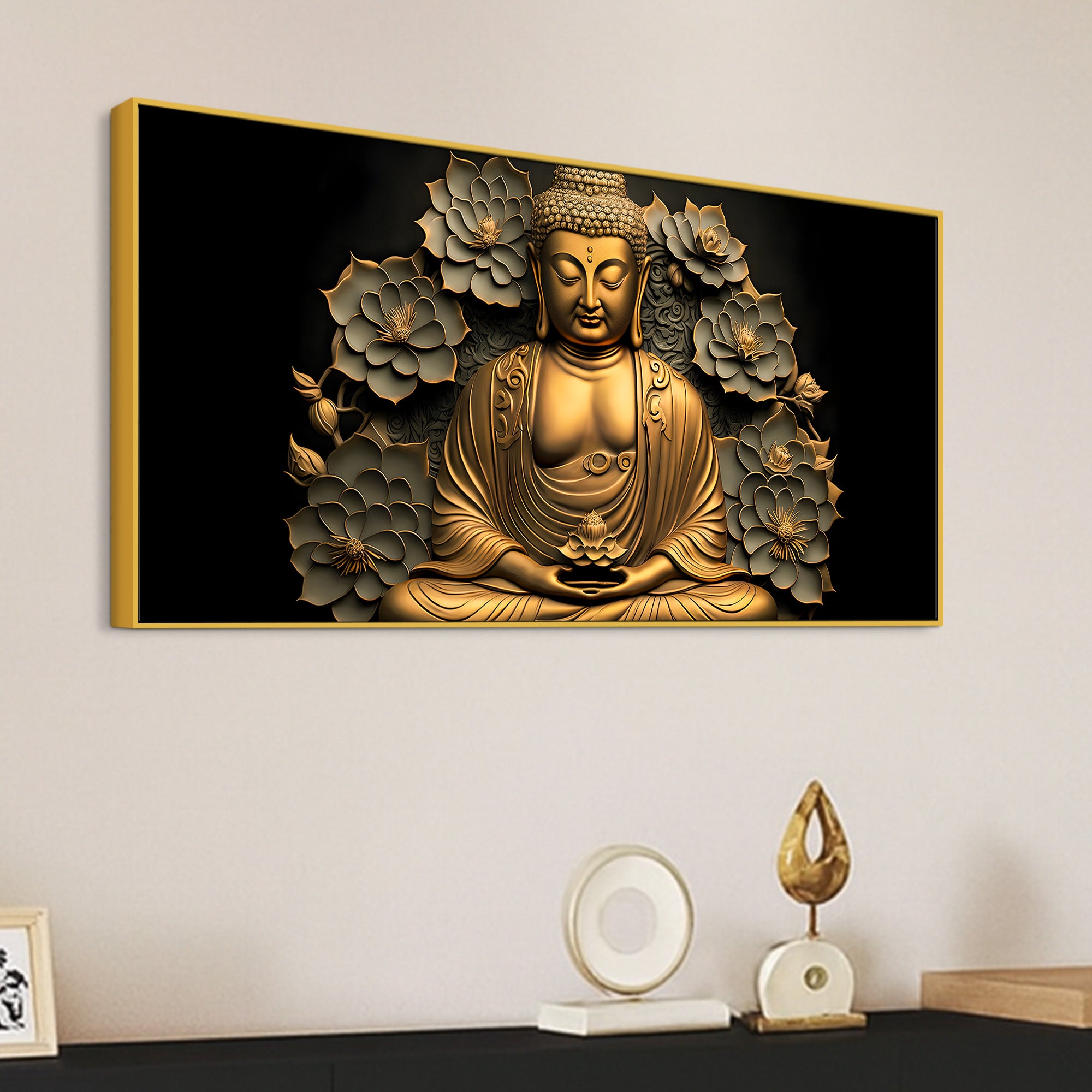 Lord Buddha Wall Painting on Canvas