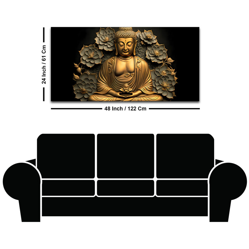 Lord Buddha Wall Painting on Canvas