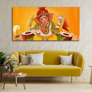 Lord Ganesh Canvas Wall Painting