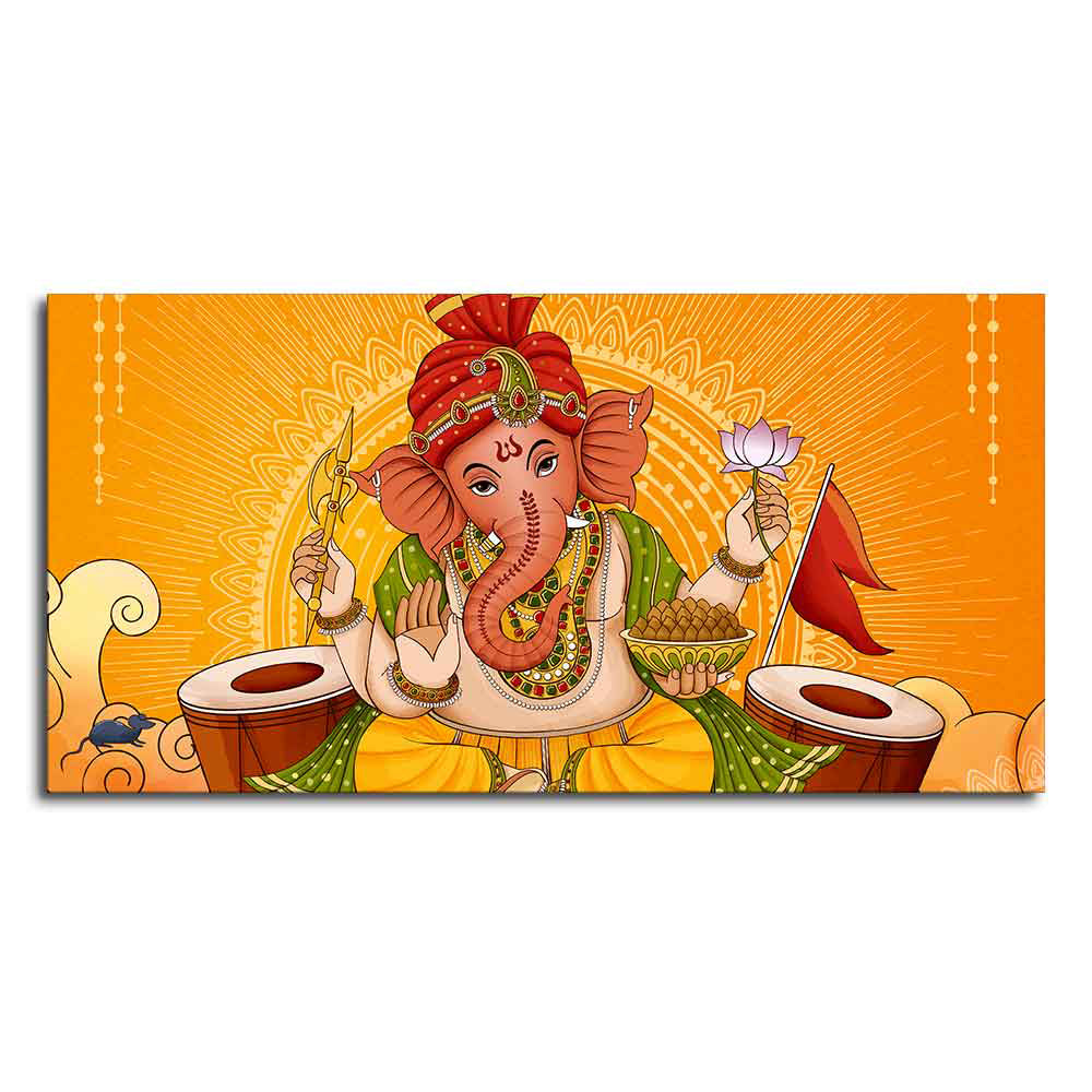 Lord Ganesh Canvas Wall Painting