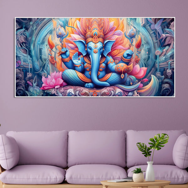 Lord Ganesh Decorative Artistic Canvas Wall Painiting