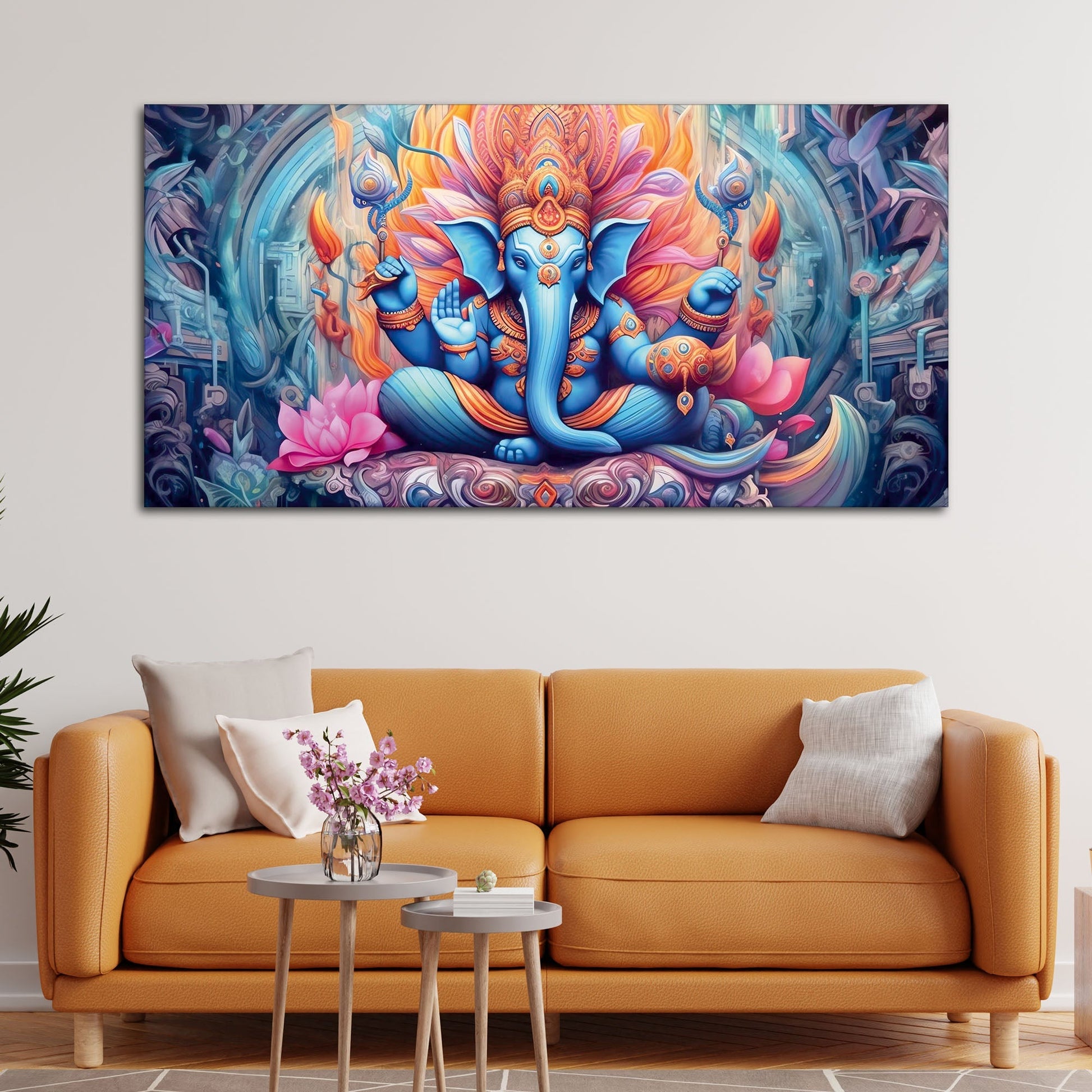 Lord Ganesh Decoative Artistic Canvas Wall Painiting