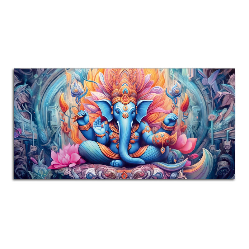 Lord Ganesh Decorative Artistic Canvas Wall Painiting