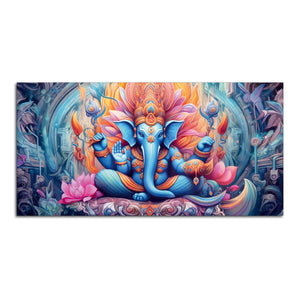 Lord Ganesh Decoative Artistic Canvas Wall Painiting