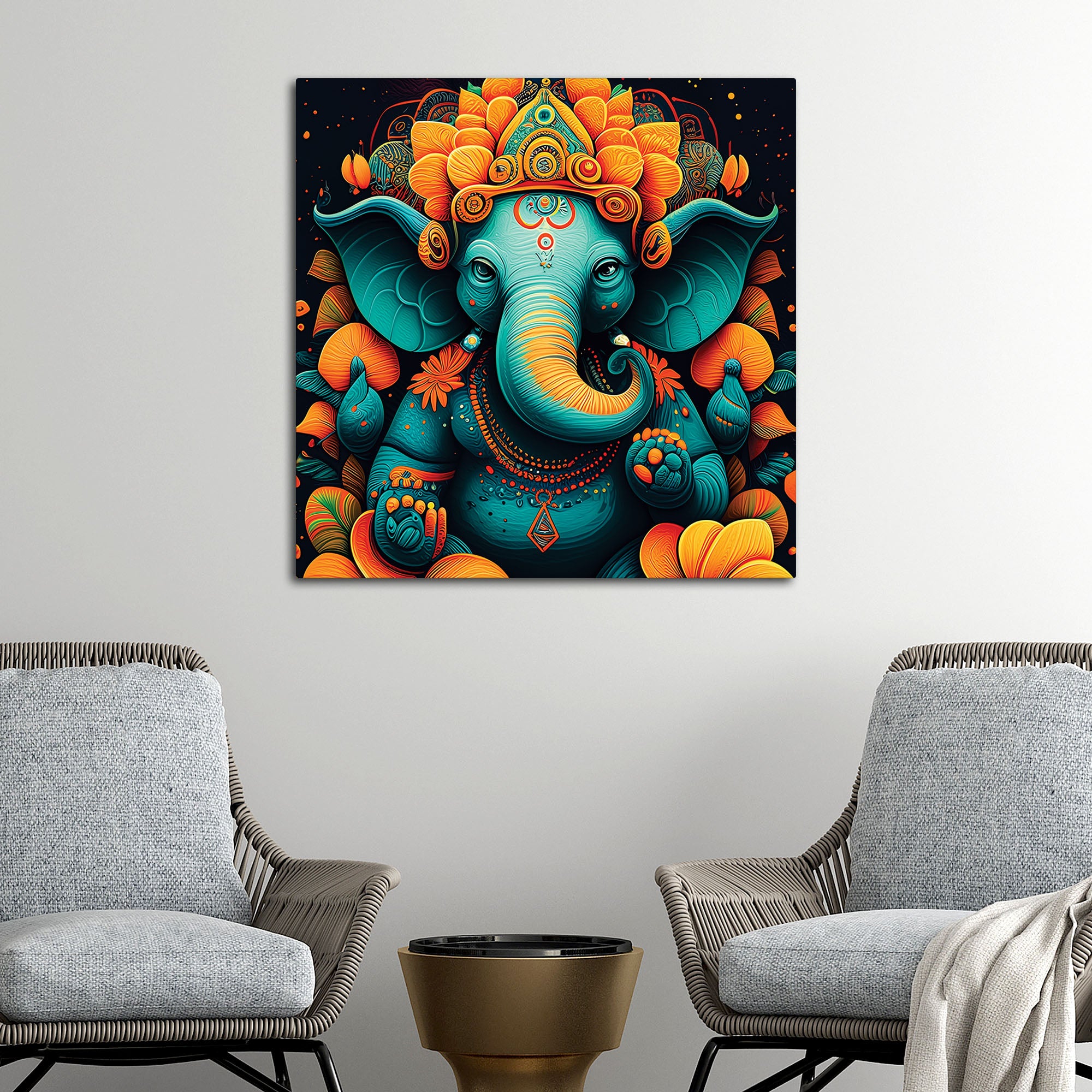 Lord Ganesha Canvas Wall Art Painting