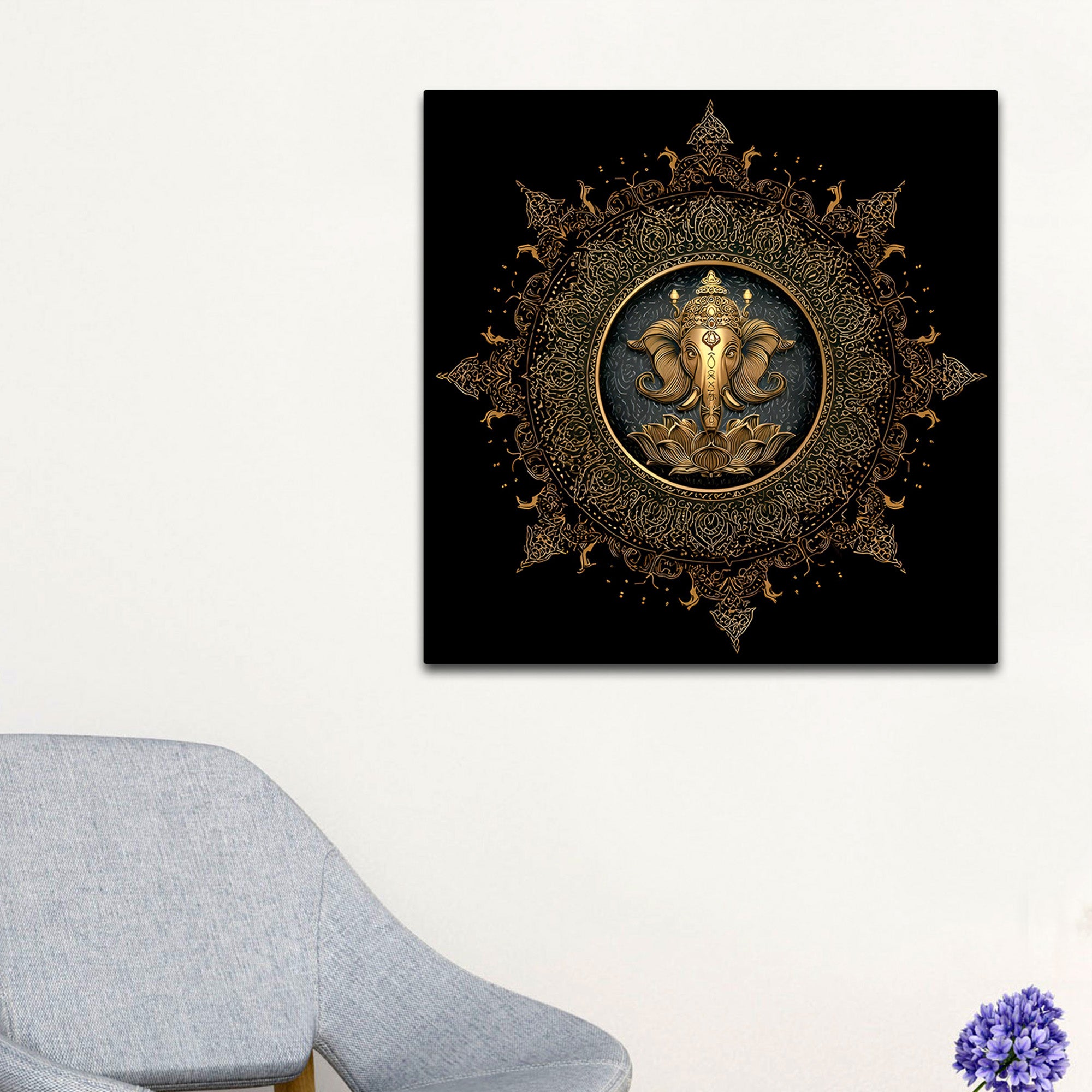 Lord Ganesha Canvas Wall Painting