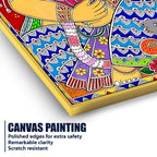 Lord Ganesha Madhubani Decoration Canvas Wall Painting