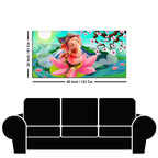Lord Ganesha Playing Flute Premium Wall Painting