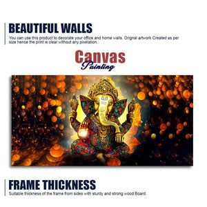 Lord Ganpati Ganesha Premium Canvas Wall Painting